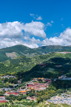 山西五台山黛螺顶自然风光