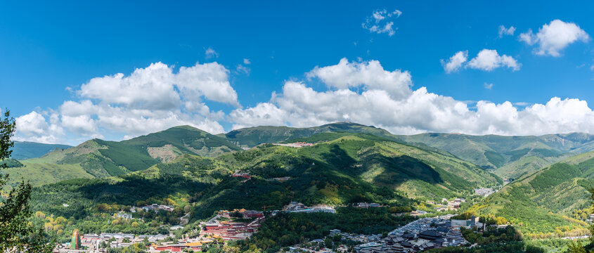 山西五台山黛螺顶自然风光