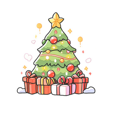 圣诞树和小礼物