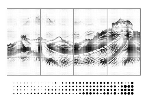 长城水墨画