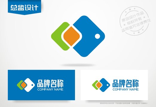 生鲜店logo鱼标志