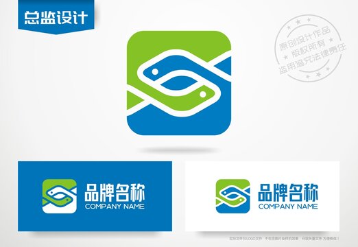 鱼logo海鲜店标志