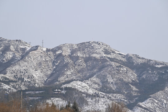 张家口赤城县白河湾公园冬季雪景