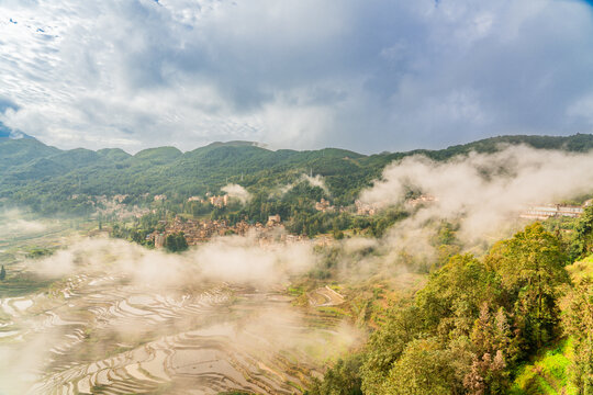 云南元阳梯田的风景