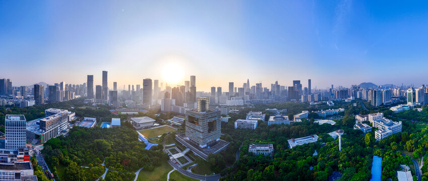 深圳南山区天际线全景