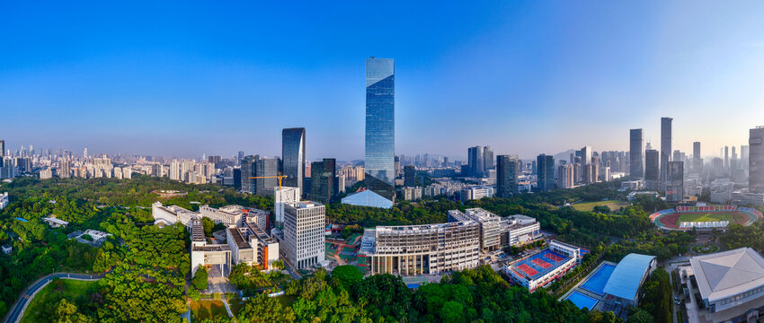 深圳南山区天际线全景