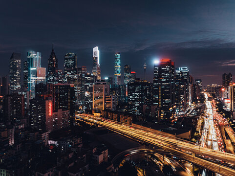 广州珠江新城夜景