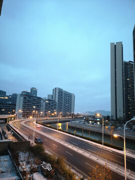 高架路夜景