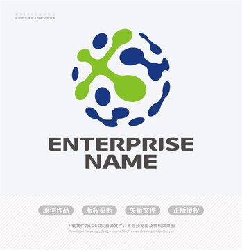 X字母生物科技公司LOGO标志