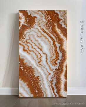 岩板抽象大理石画