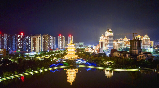 玉龙湖夜景