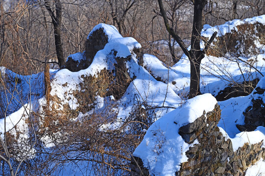 雪中京西古村落