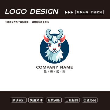 卡通鹿logo标志