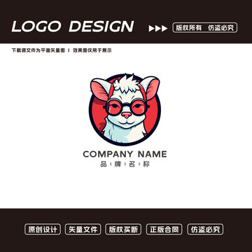 卡通羊logo标志