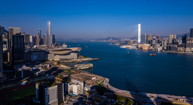 香港维多利亚港全景