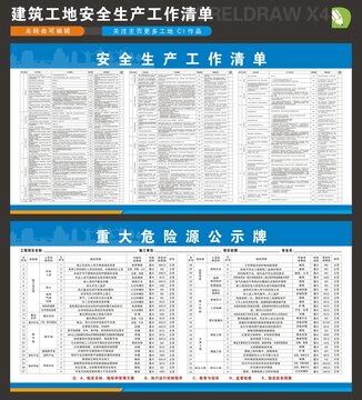 建筑工地安全生产工作清单