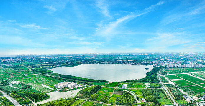 昆山张浦双洋湖景色