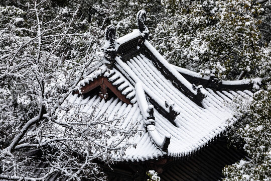 杭州吴山景区雪韵