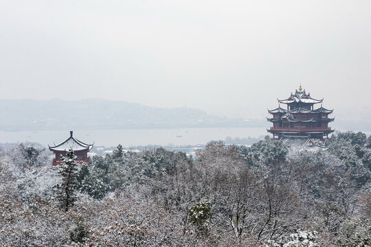 杭州吴山景区雪韵