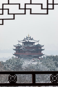 杭州吴山景区雪韵