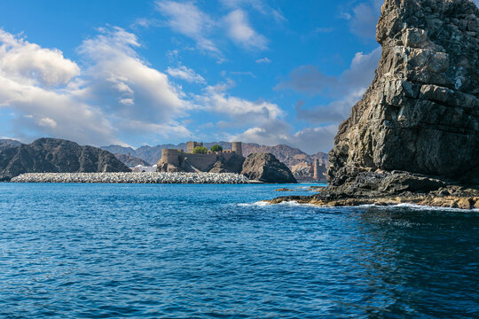 马斯喀特阿曼海湾自然景观