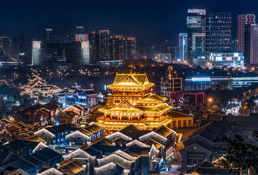 广西柳州窑埠古镇夜景