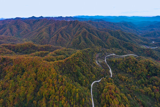 秦岭秋色风光