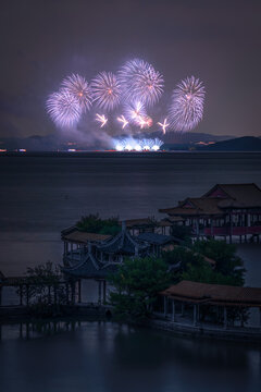 无锡鼋头渚中秋烟花大会