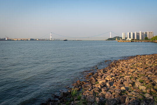 江苏江阴外滩黄田港公园江景