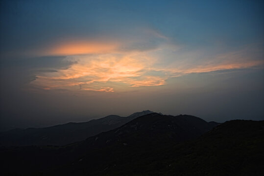 桐柏山晚霞