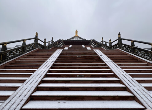 洛阳天堂明堂雪景