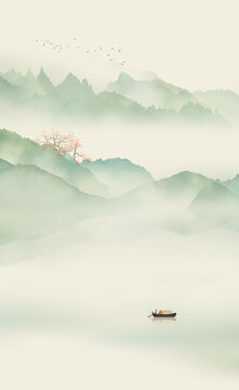 禅意简约山水
