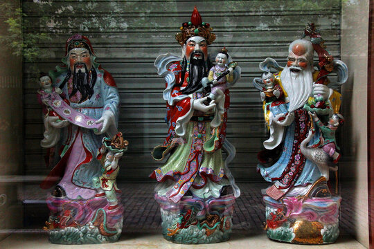 福禄寿瓷像