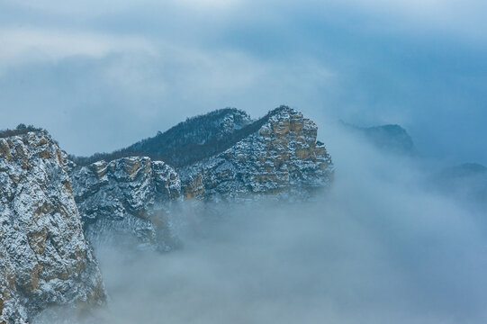 白石山云海雪景