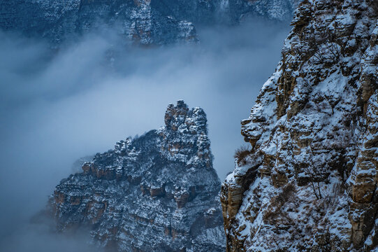 白石山云海雪景