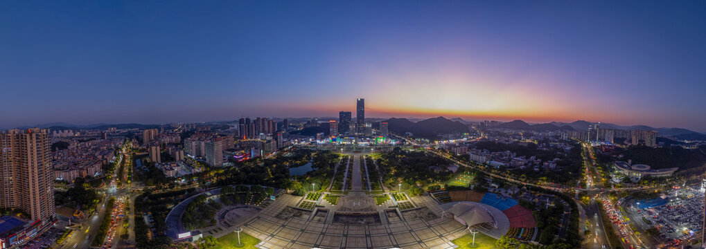 广州增城区全景夜景