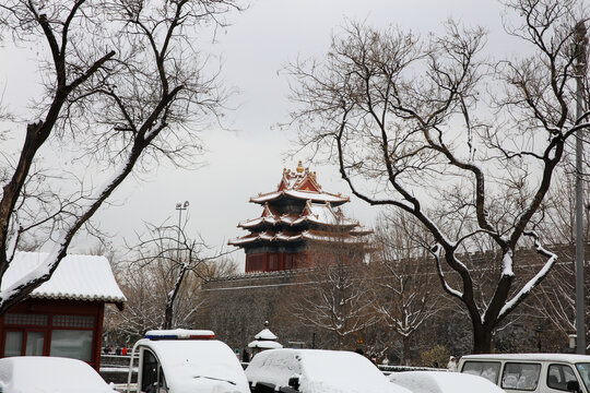 角楼初雪