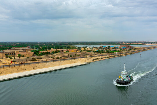 埃及苏伊士运河风景