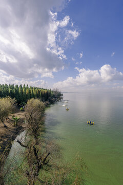 云南昆明捞鱼河湿地公园风景