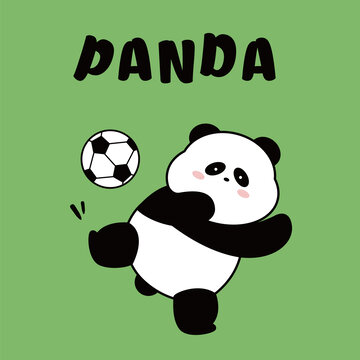 踢足球熊猫