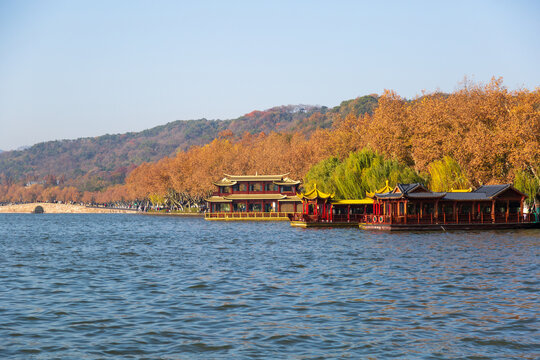 秋天的杭州西湖风光