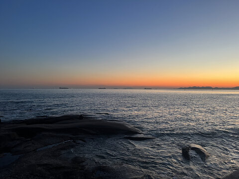 海边日落