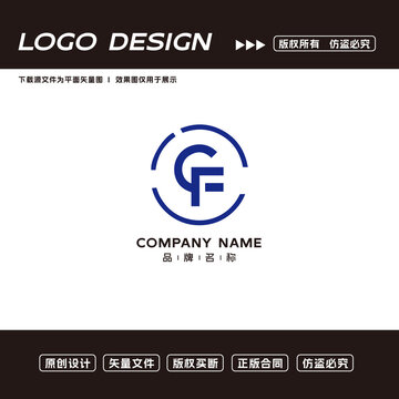 CF字母logo标志