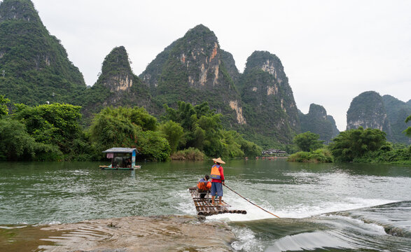 广西阳朔遇龙河自然风光