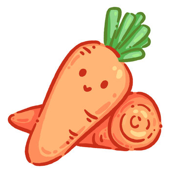 Q版蔬菜胡萝卜