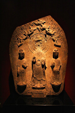 山东博物馆北齐佛像石造像