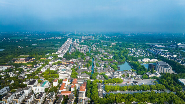 乌镇白天全景