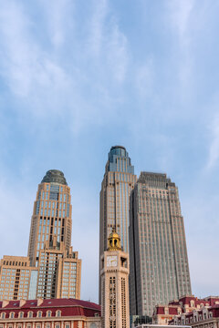 中国天津津湾广场城市建筑风景