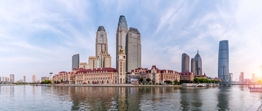 中国天津津湾广场城市建筑风景