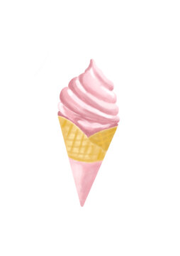 粉红冰淇淋免扣素材